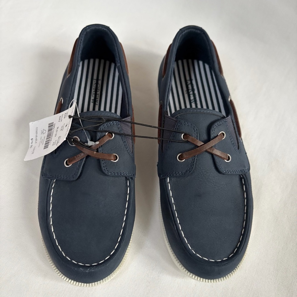 J. Crew Crewcuts Boys Loafers Boat Shoes Navy NWT Size 2